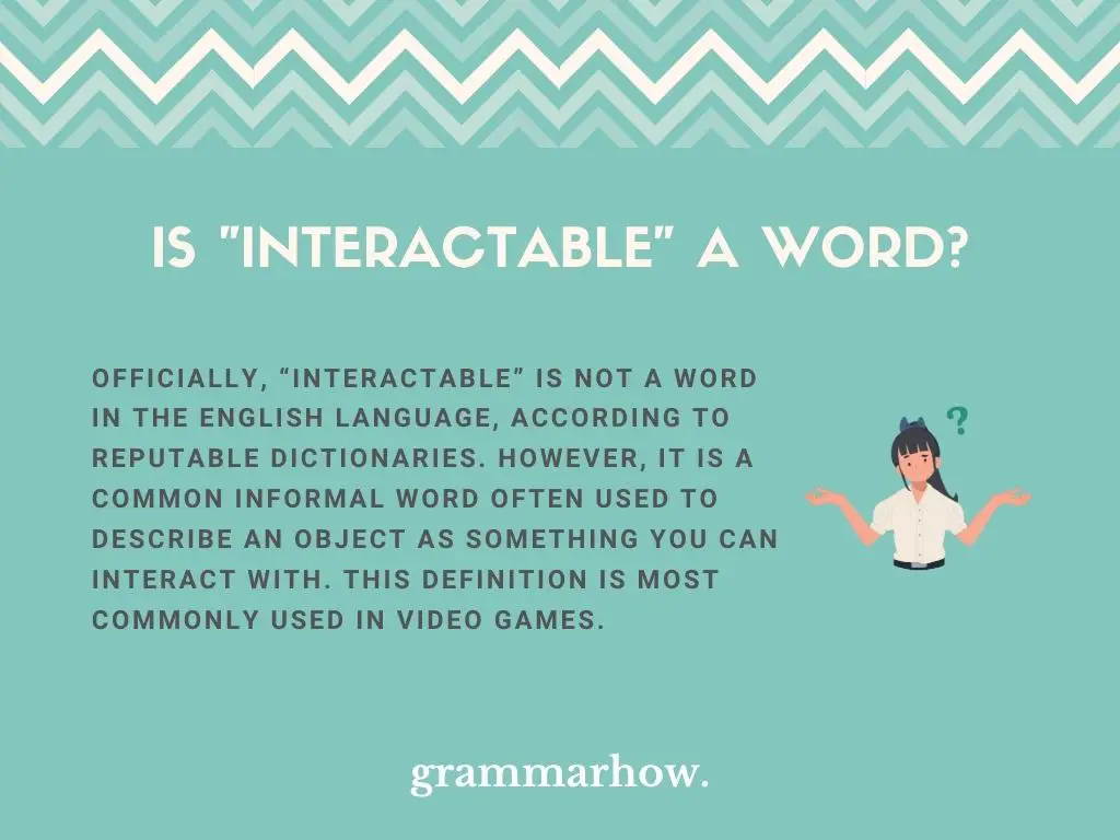 Is "Interactable" a Word?