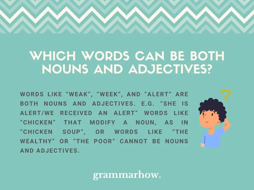 Words That Can Be Used As Nouns And Adjectives