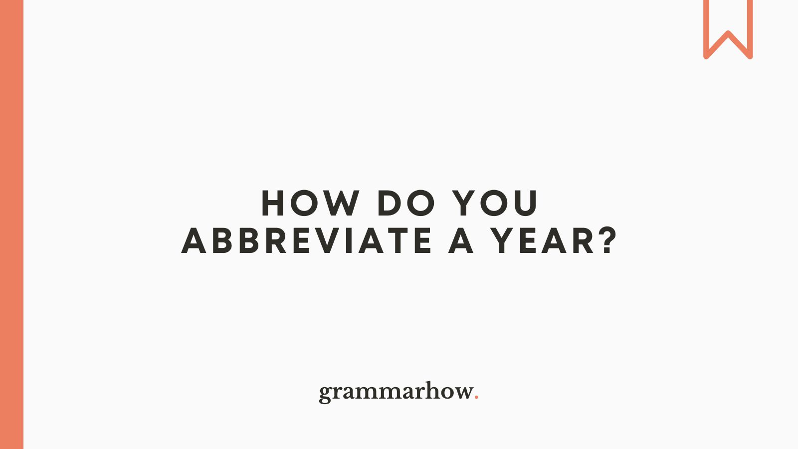 '19 or 19'? (How to Abbreviate a Year)