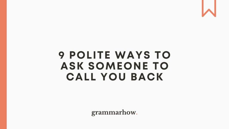 to call someone back